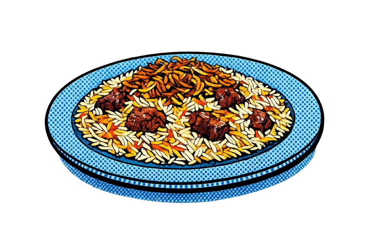 Бирьяни с мясом
